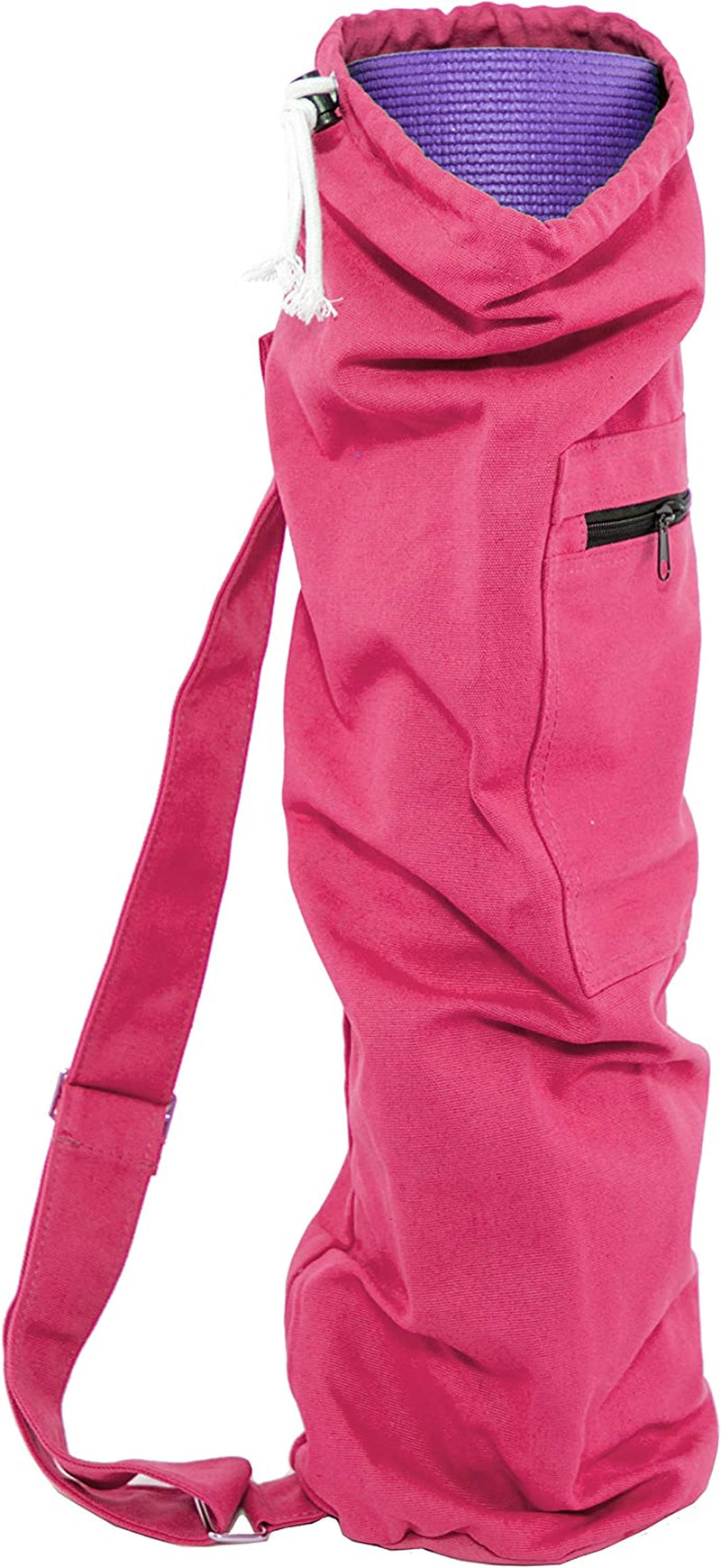 Prosourcefit Yoga Mat Bag with Side Pocket and Cinch Top, 28" for Easy Carrying of Yoga Mats