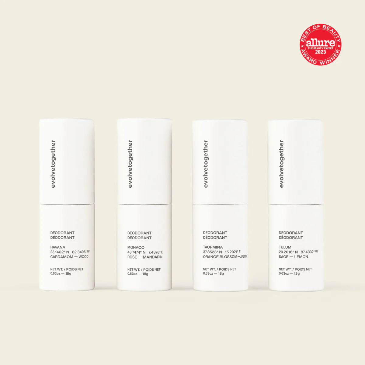 evolvetogether deodorant mini discovery set