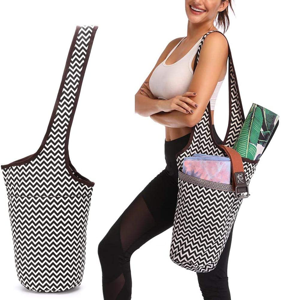FODOKO Yoga Mat Bag with Large Size Pocket and Zipper Pocket, Fit Most Size Mats Yoga, Yoga Bags and Carriers for Women