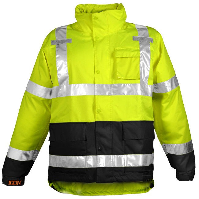 Tingley J24122-LG-01 Icon™ Hi-Vis Waterproof & Breathable Rain Jacket, Large