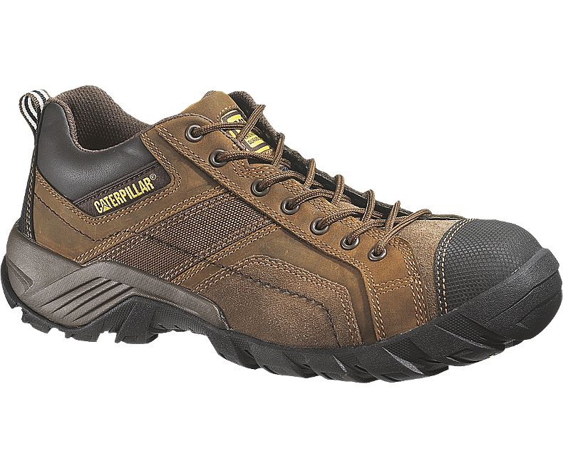 Cat P89957-13W Caterpillar Mens Argon Composite Toe Work Shoe,Dark Brown,Size 13