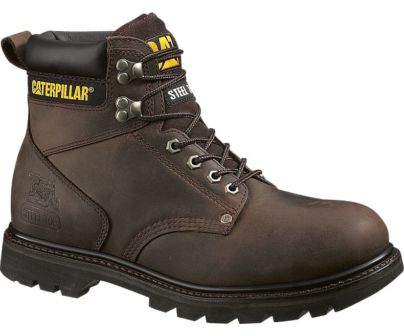 Cat P89586-10-5W Caterpillar Mens Second Shift Steel Toe Work Boot,Dark Brown,10.5