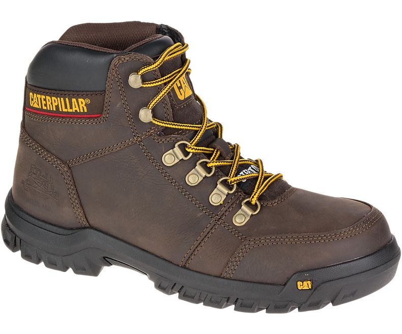 Cat P90803-9.5M Men's Outline Slip Resistant Steel Toe Work Boot,Medium,Size 9.5