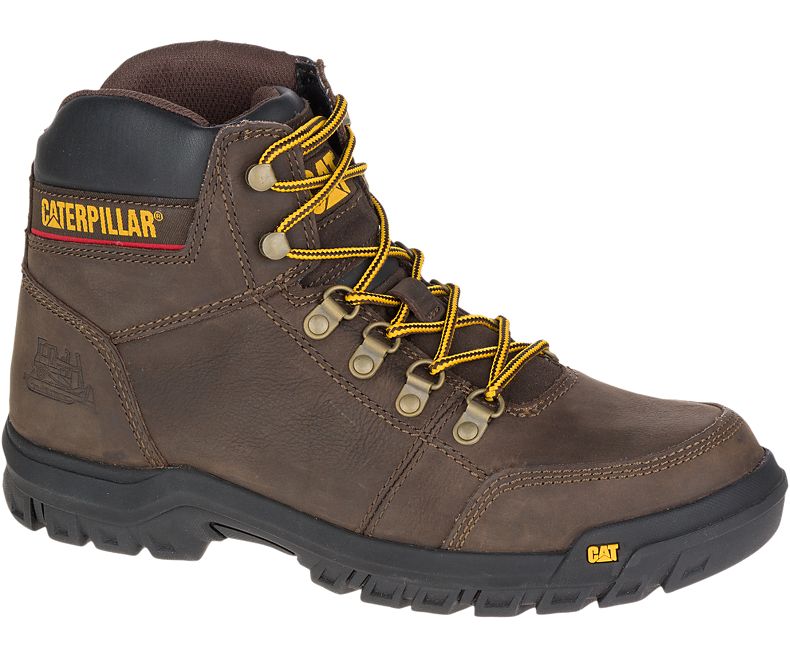 Cat P90803-7.5W Men's Outline Slip Resistant Steel Toe Work Boot, Wide, Size 7.5