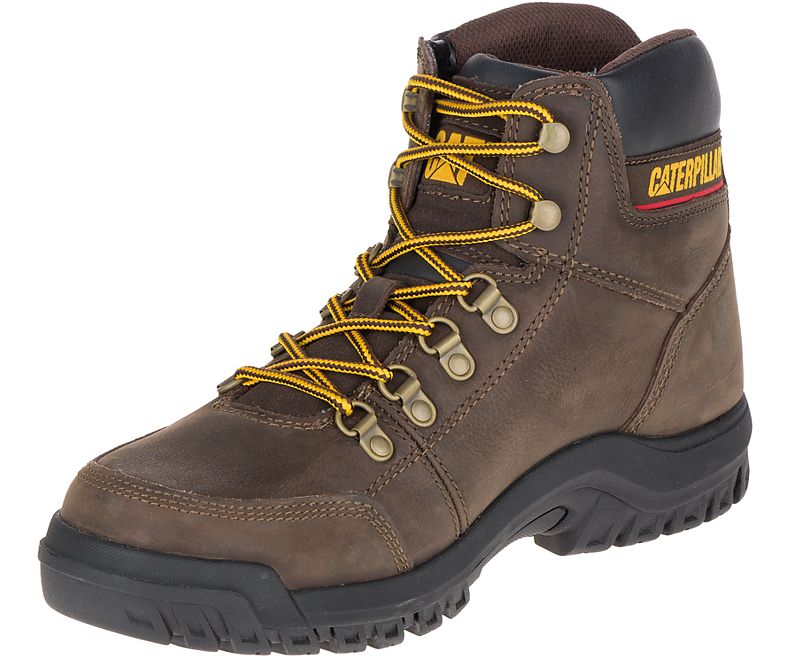 Cat P90803-8W Men's Outline Slip Resistant Steel Toe Work Boot, Wide, Size 8