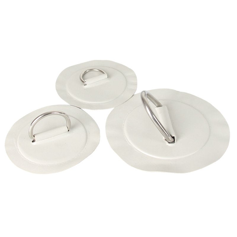 Stainless Steel D-Ring Pad/Patch for PVC Inflatable Boat Raft Dinghy Kayak - No Glue Included