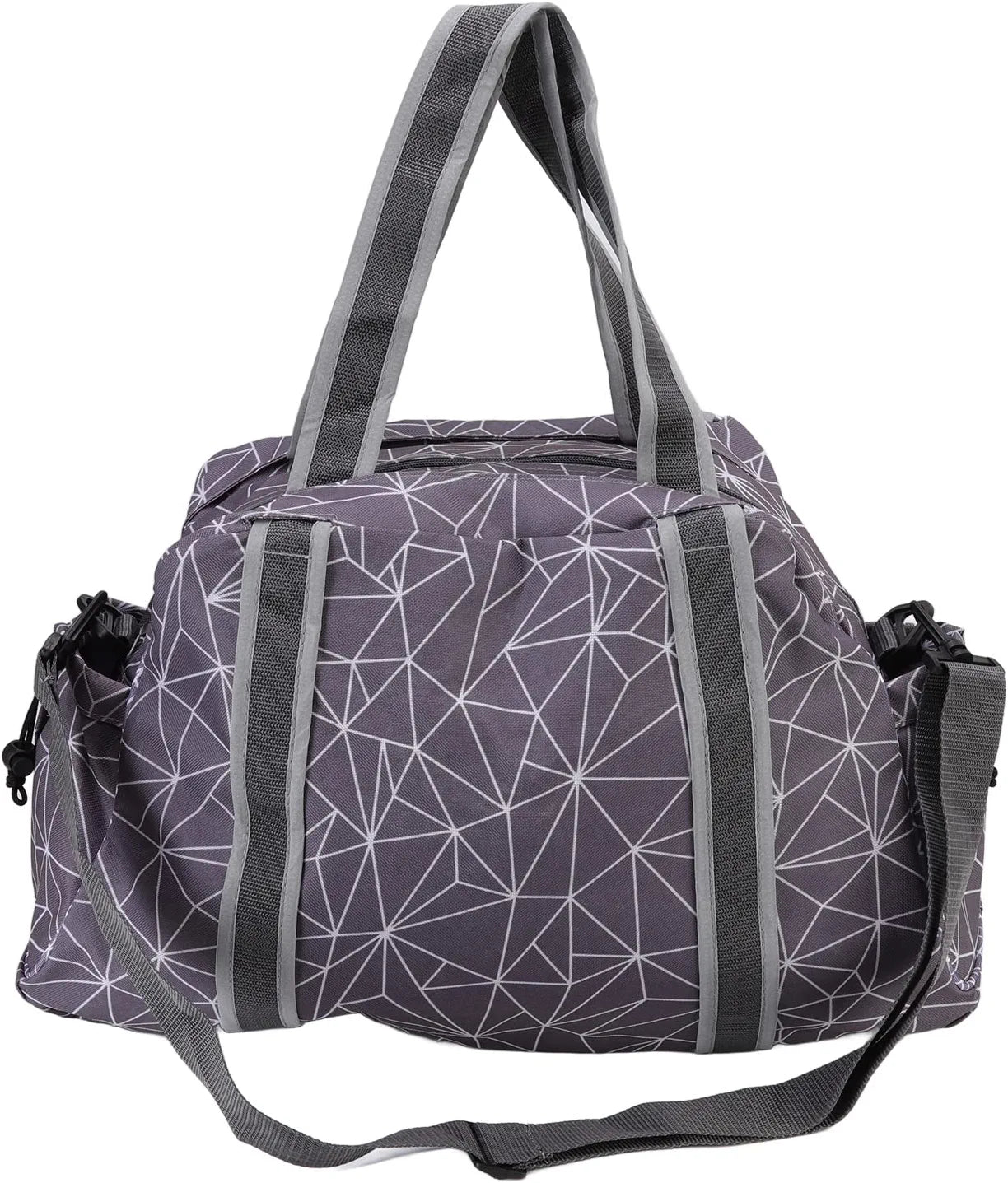 Natudeco Yoga Tote Bag Sports Gym Bag Fitness Tote Oxford Cloth Yoga Mat Bag Large Capacity 600D with Zipper Side Pockets Gym Beach Travel Camping