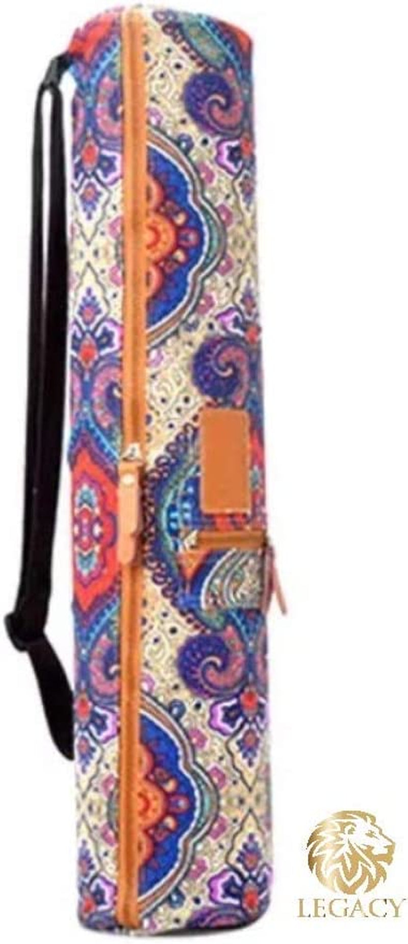 Legacy Yoga Mat Bag,Full-Zip Exercise Yoga Mat Carry Bag for Women and Men - Double Storage Pocket,Easy Access Zipper, Adjustable Shoulder Strap and Handle,Fits Most Mats