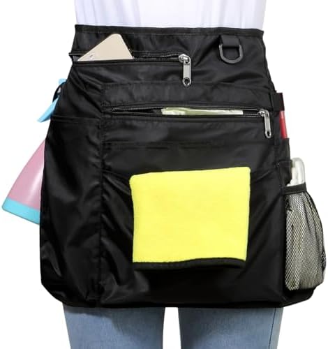 Waterproof Cleaning Apron with 8 Pockets, Housekeeping Uniform Supplies, Caddy Costume Work Apron