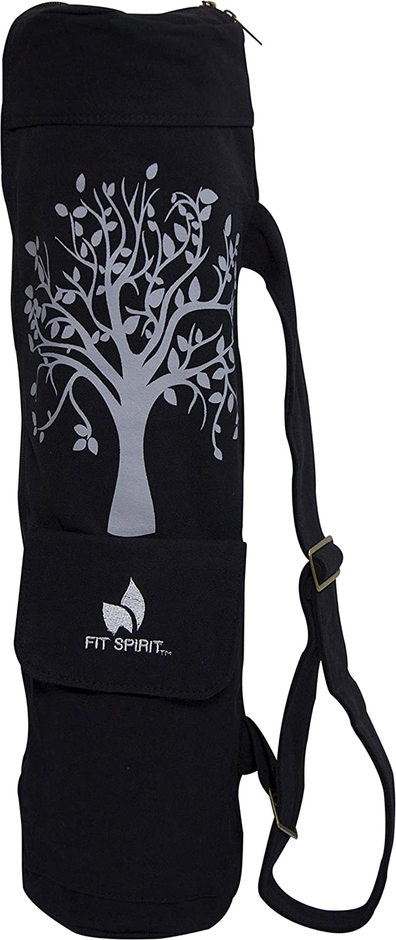 FIT SPIRIT Exercise Yoga Mat Gym Bag with 2 Cargo Pockets