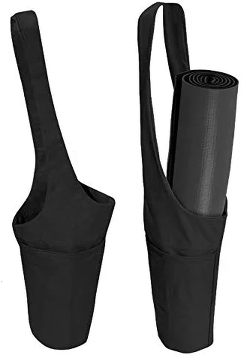 Gobnpp Yoga Mat Bag Fits Mostly Any Size Yoga Mats-Comes with Side Pocket and Zipper Pocket-Light Weight Shoulder Strap Bag Easy to Carry Anywhere Around- Made of 100% Cotton Material