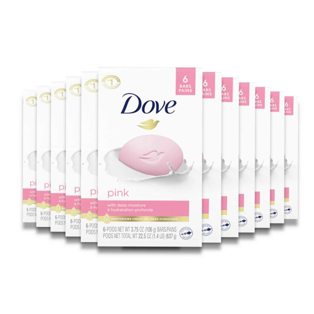 Dove Beauty Bar Gentle Skin Cleanser Pink 3.75 OZ 6 ct - 12 Pack (72 ct)
