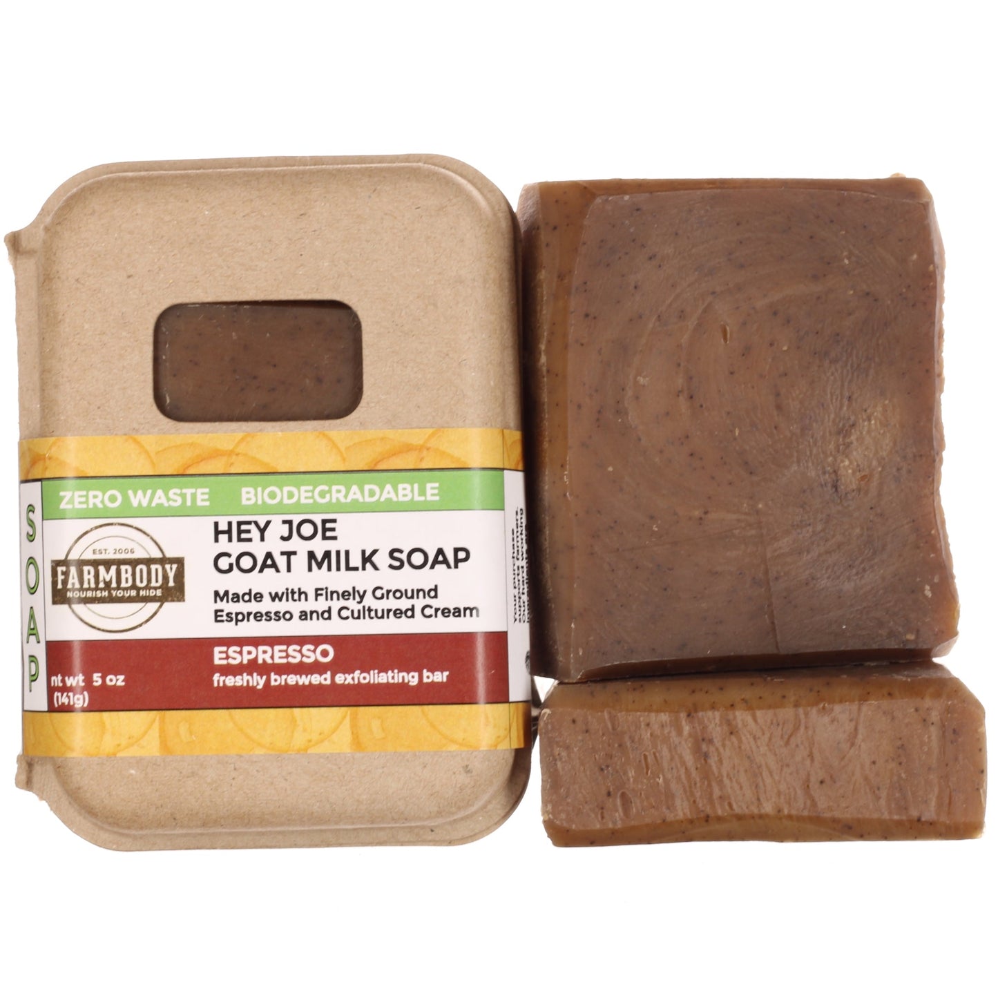 Exfoliating Goat Milk & Coffee Soap Bar | HEY JOE ESPRESSO