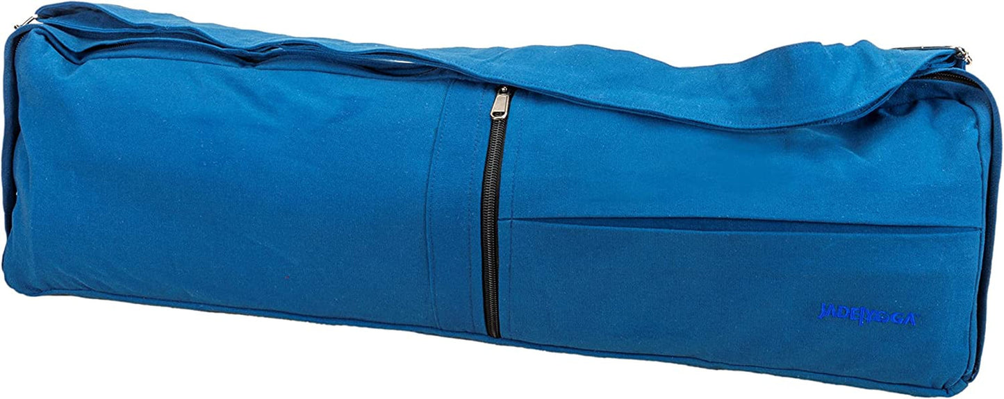 Jadeyoga Macaranga Mat Bag - Yoga Mat Bag & Yoga Mat Carrier W/ Adjustable Shoulder Strap, Women & Mens Yoga Bag - Yoga Supplies & Yoga Accessories for Women & Men - Organic Cotton Yoga Bag