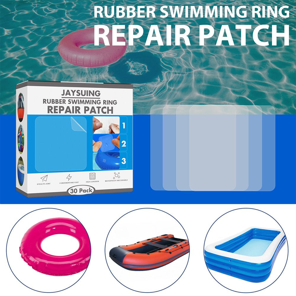 Atopoler 30Pcs Repair Patches 2.4 X2.4In Repair Stickers Waterproof Swimming Rings Patches Kit for Inflatable Boats Air Bed Raft Kayak
