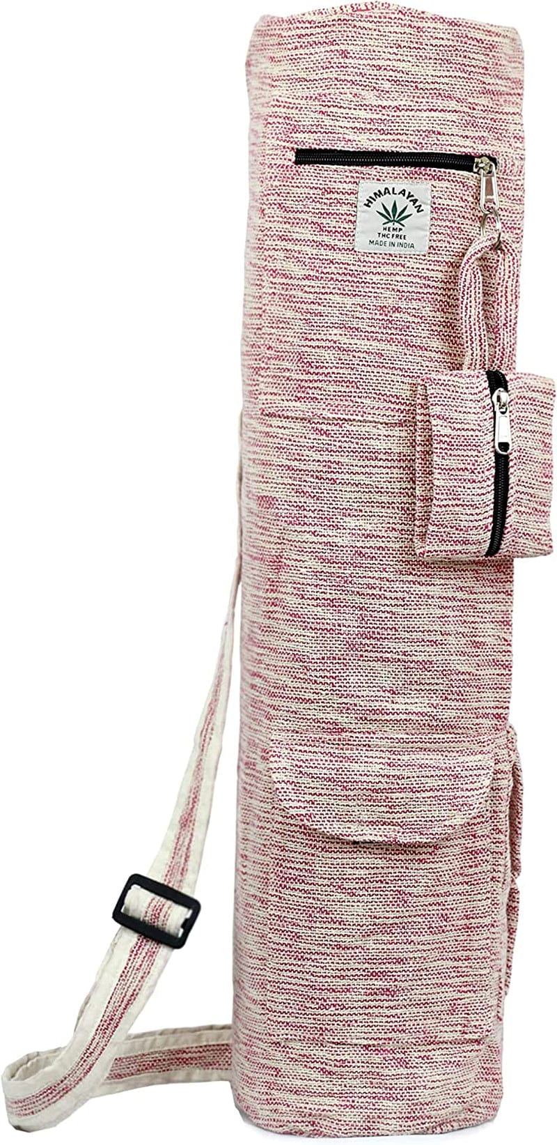 Hemp Yoga Mat Bag Yoga Mat Carrier Full-Zip Eco Friendly Exercise Yoga Mat Carry Bag with Storage Pockets