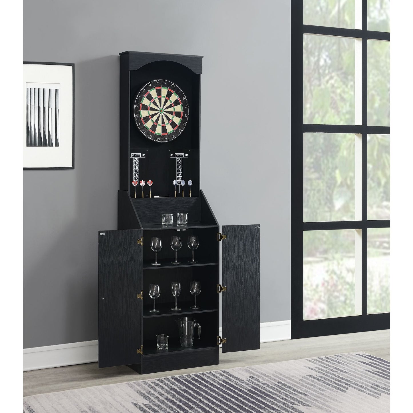 Mallard Dartboard Cabinet With Dartboard