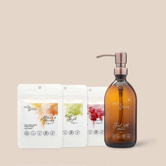 Hand Wash Trio With Bronzed Pump Bottle