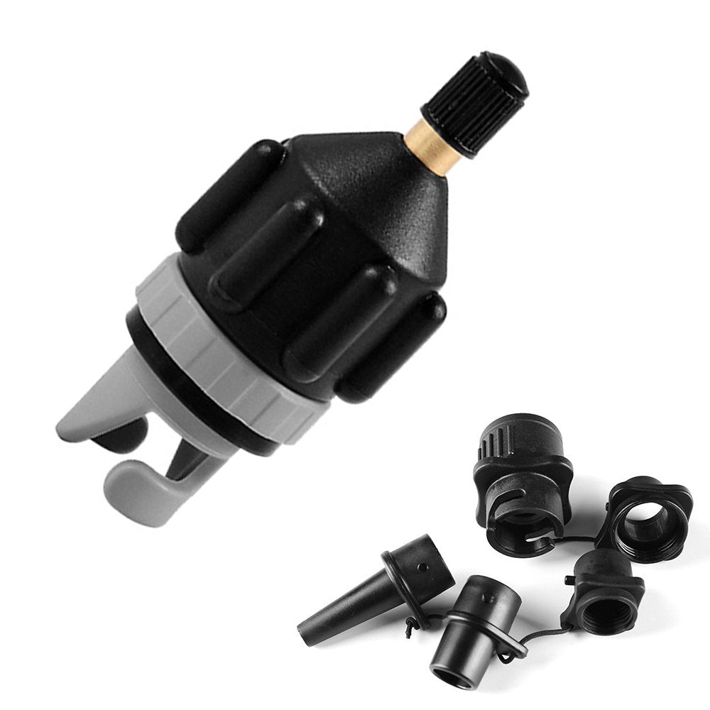 Anself Multifunction Air Pump Valve Adapter Inflatable Schrader Valve Adapter Accessories Air Pump Converter for Inflatable Kayak Boat Raft Pump