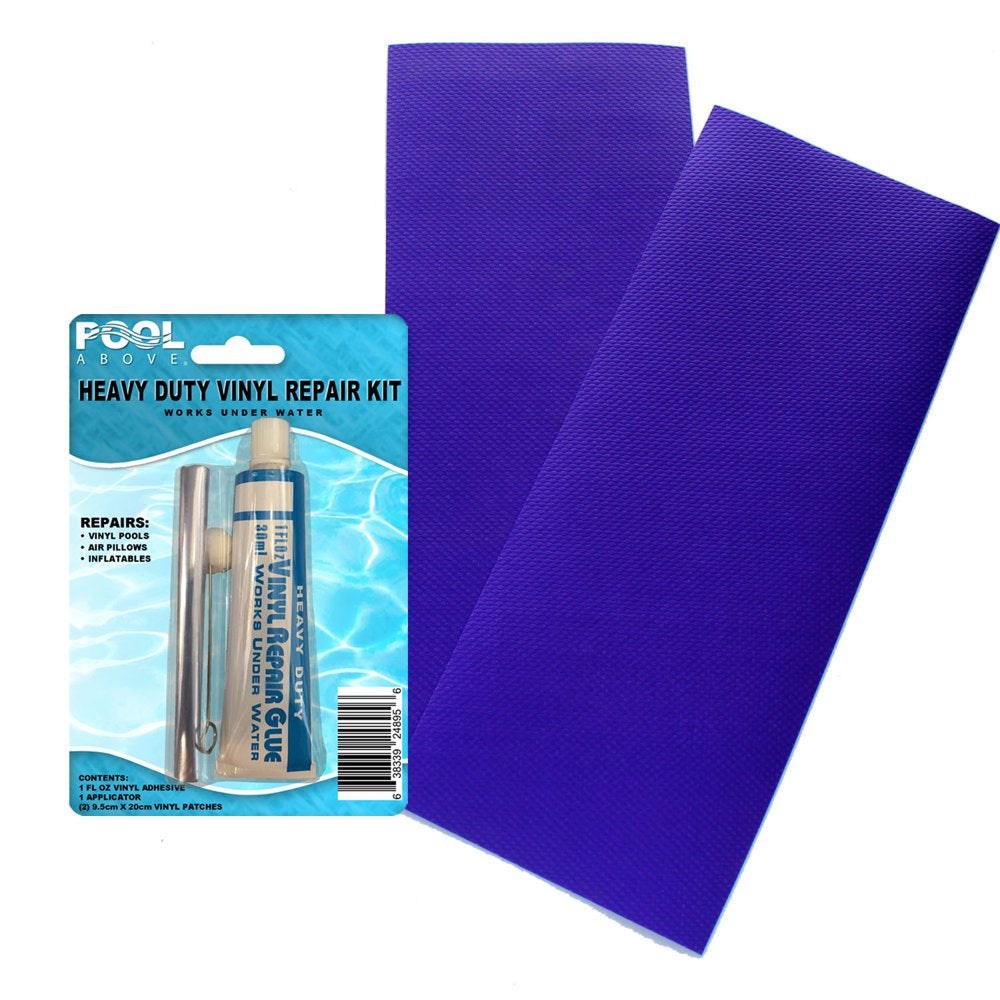 Pool above Heavy Duty Vinyl Repair Patch Kit for Inflatables Boat Raft Kayak Air Beds