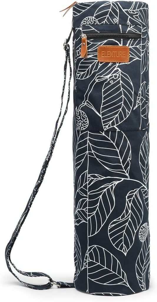 ELENTURE Yoga Mat Bag for 1/4-Inch 1/3-Inch Thick Exercise Yoga Mat, Exercise Yoga Mat Carrier Full-Zip Yoga Mat Carry Bag with Pockets and Adjustable Strap
