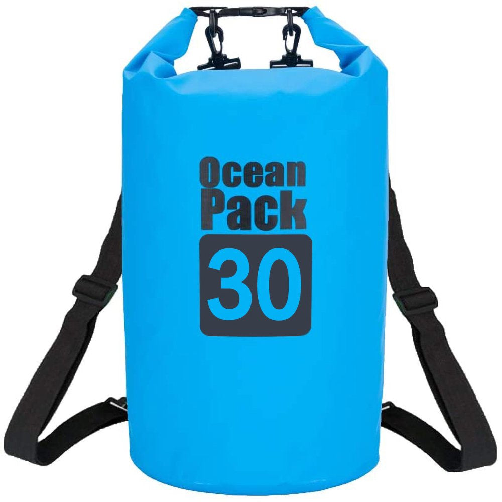 Waterproof Dry Bag, 10L/ 15L/ 20L/ 30L Roll Top Dry Compression Sack Keeps Gear Dry for Kayaking, Beach, Rafting, Boating, Hiking, Camping and Fishing (Black)