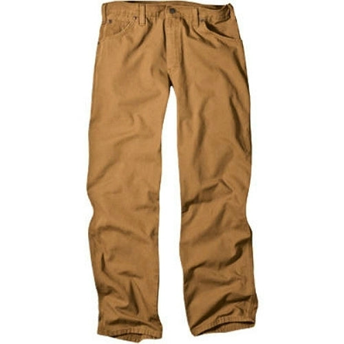 Dickies 1939RBD3630 Men's Relaxed Fit Carpenter Duck Jeans, 36" x 30", Brown
