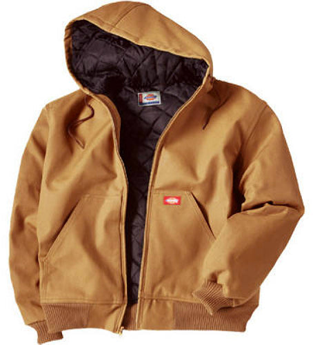 Dickies TJ718BD2XL Men's Rigid Duck Hooded Jacket, 2X Large, Brown