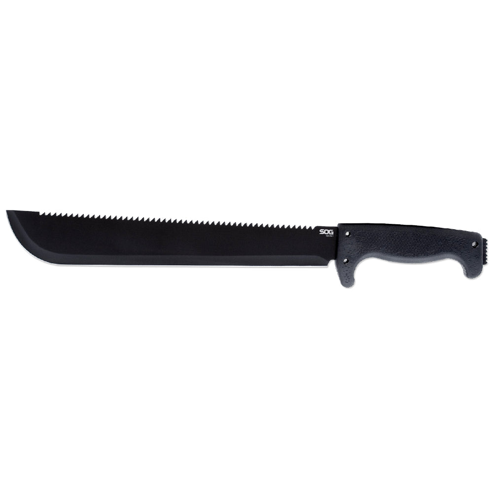 SOG MC01-N High Carbon Stainless Steel Blade Machete, 13", Black Powder Coated