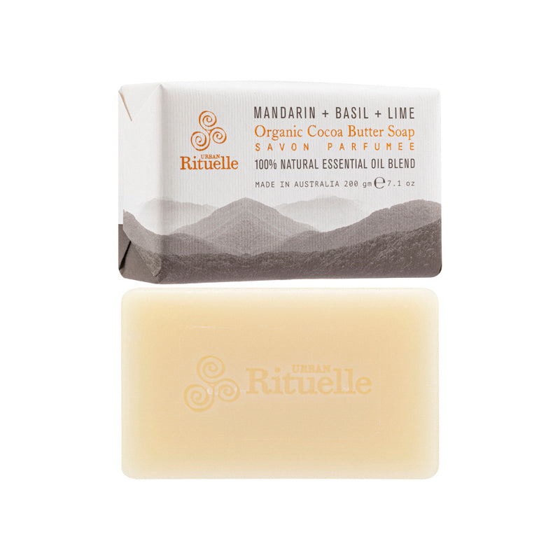 Urban Rituelle Mandarin, Basil & Lime Organic Cocoa Butter Soap 200G