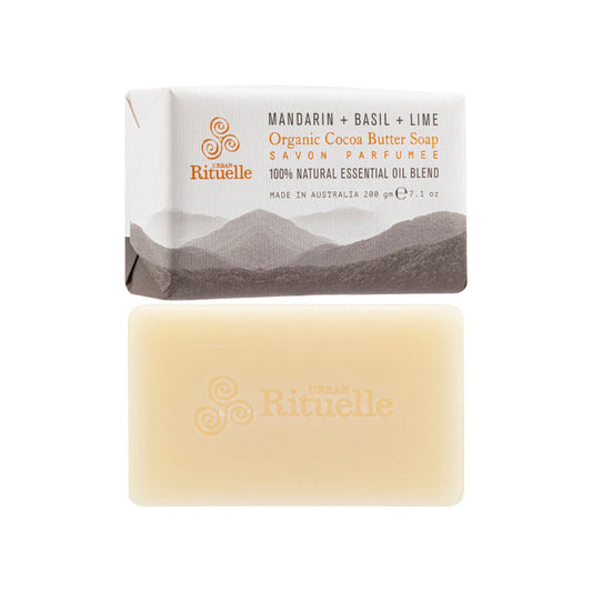 Urban Rituelle Mandarin, Basil & Lime Organic Cocoa Butter Soap 200G