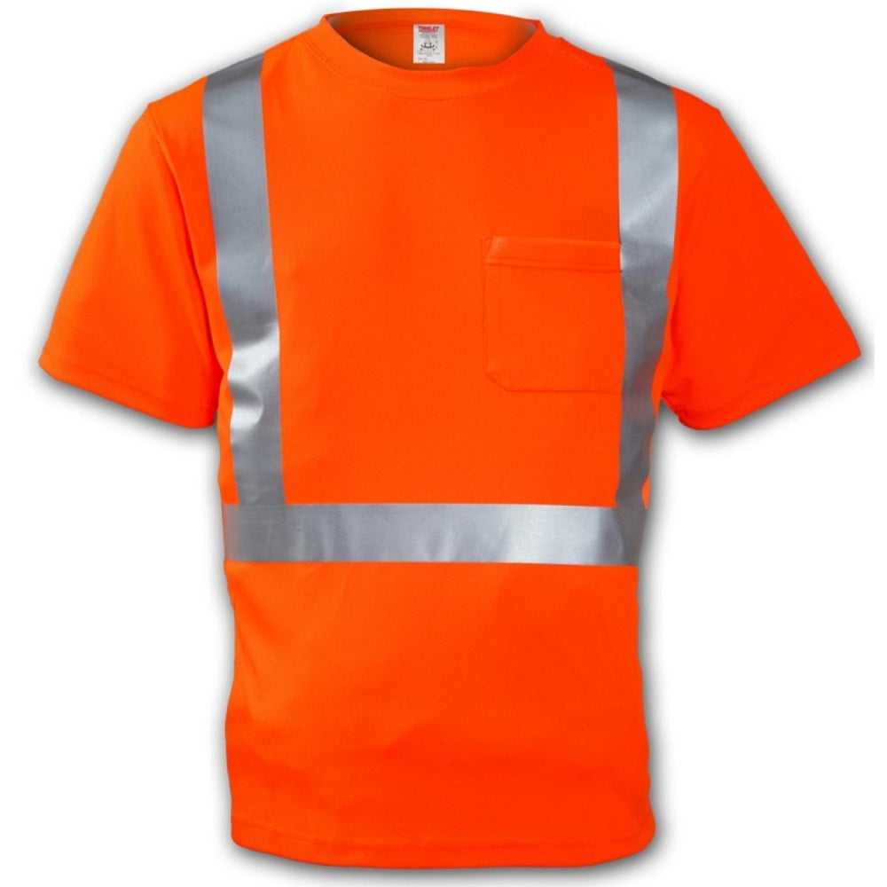 Tingley S75029-MD High Visibility Short Sleeve T‐Shirt, Medium, Orange