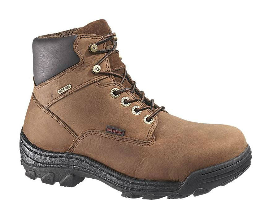 Wolverine® W05484-10-5EW Men's Durbin Waterproof 6" Work Boot, Brown, Size 10.5