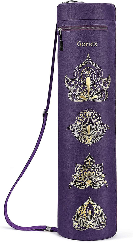 Gonex Yoga Mat Bag, Yoga Mat Carrier Full-Zip Exercise Yoga Mat Carry Bag for Women Men with 1 Multi-Functional Storage Cargo Pockets Extra Wide Adjustable Shoulder Strap