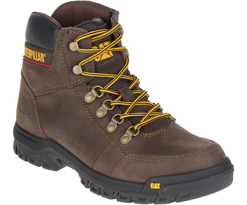 Cat® P90803-12W Men's Outline Slip Resistant Steel Toe Work Boot, Wide, Size 12