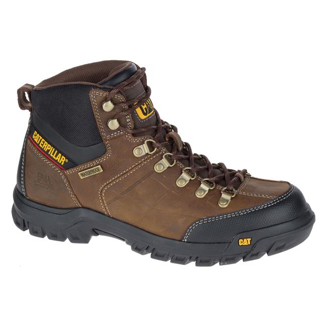 CAT P74128-10.0W Men's Soft-Toe Threshold Waterproof Work Boot, Brown, 10 Wide
