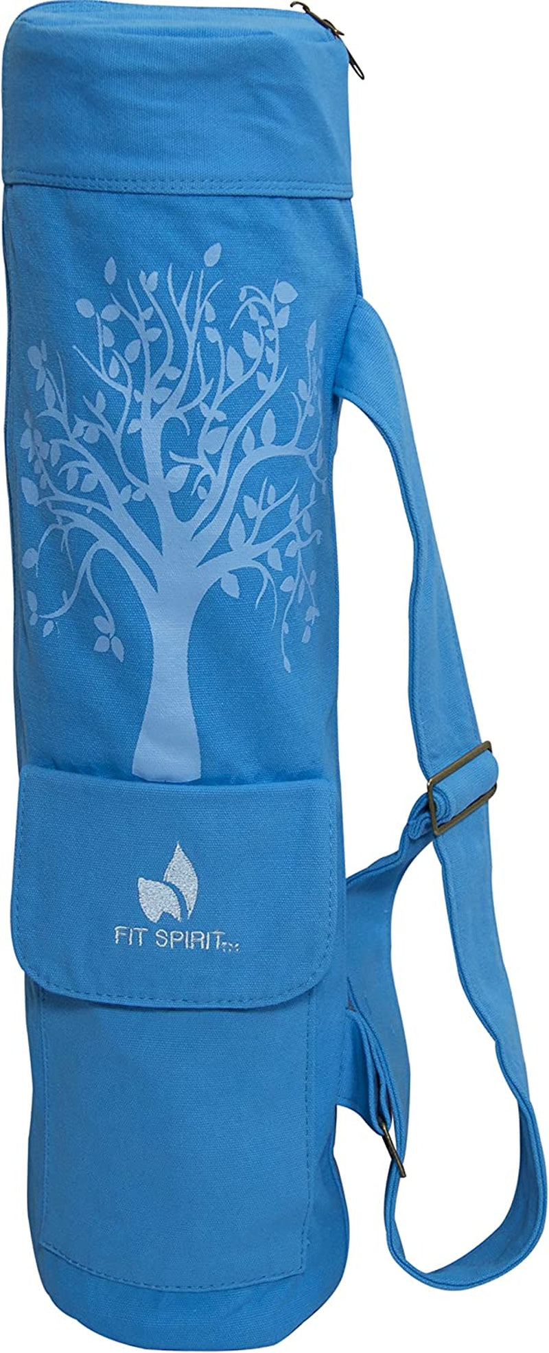 FIT SPIRIT Exercise Yoga Mat Gym Bag with 2 Cargo Pockets
