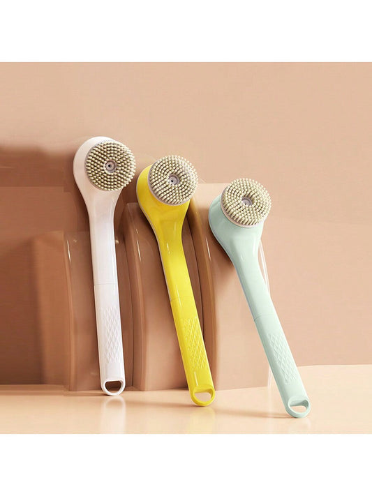 1pc Electric Shower Brush With Deep Cleaning And Shoulder & Neck Massage Function, 6 Interchangeable Brush Heads Included