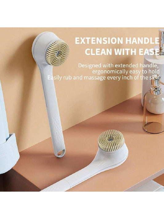 One Piece USB Powered Electric Cleaning Brush Shower Cleaning Brush With 5 Replacement Brush Heads Spin Scrubber Tile Floor Cleaning Tool For Bathroom Kitchen Car