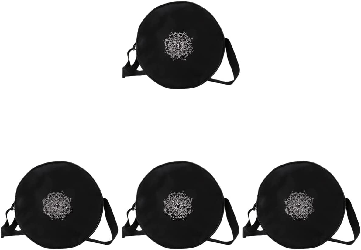 INOOMP 2Pcs Carrier Double Multipurpose Block Blocks Prop Starter Tote Back for Holder Strap Black Elegant Sports Large Storage Carrying Pattern Exercise Yoga Er Travel Capacity