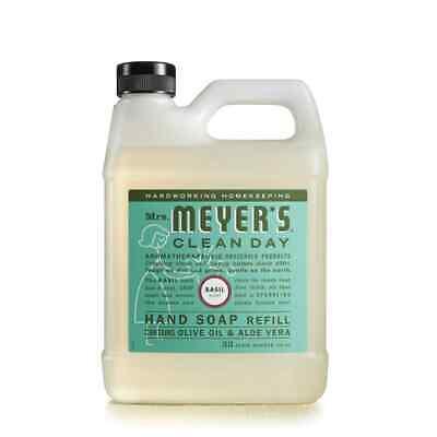 Mrs. Meyer's Clean Day Liquid Hand Soap Refill Bottle, Basil, 33 fl oz