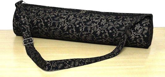 ICC Black Gold Mandala Full-Zip Exercise Yoga Mat Carry Bag Gym Beach Pilates Carrier Bags Hippie Mandala Indian Cotton Bag