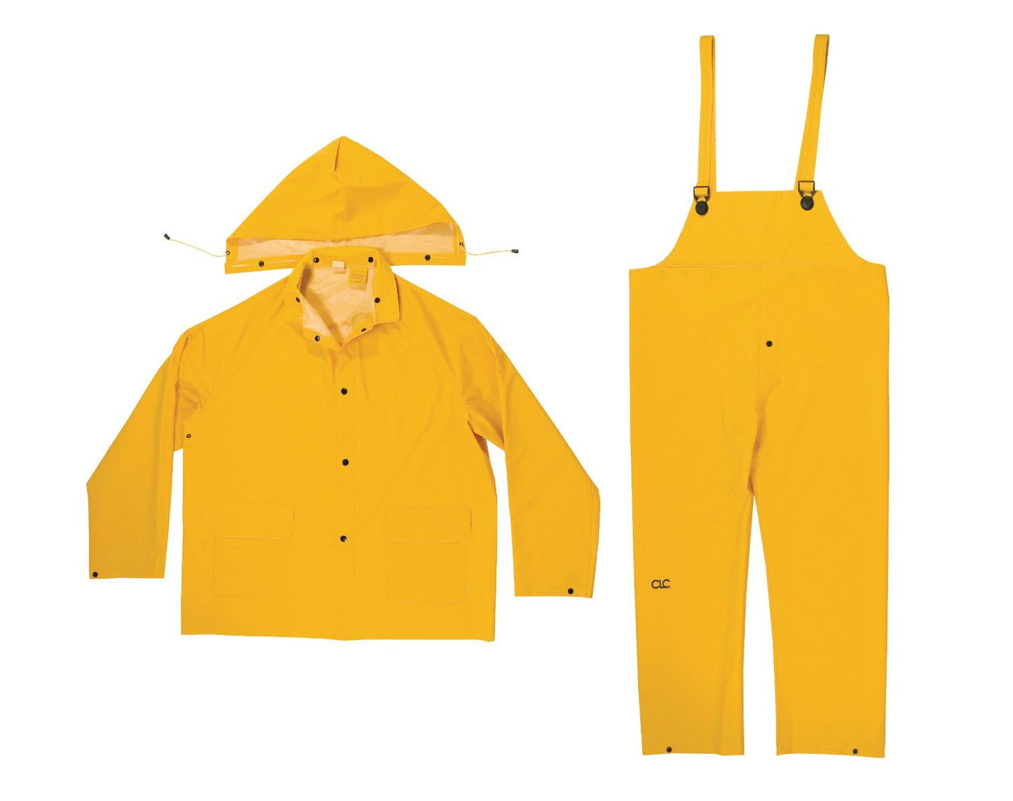 CLC R102L 3 Piece Heavyweight PVC Rain Suit, Yellow, Large