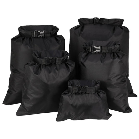 Qweryboo 5Pcs Waterproof Dry Bag Set, Portable (1.5L+2.5L+3.5L+4.5L+6L) Ultralight Outdoor Storage Osprey Dry Sacks for Camping Boating Kayaking Rafting(Black)