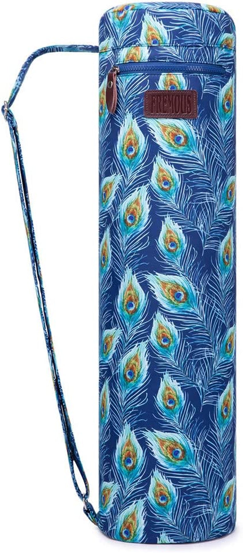 FREMOUS Yoga Mat Bag,Full-Zip Exercise Yoga Mat Carrier Bag - Double Storage Pocket ,Easy Access Zipper, Adjustable Shoulder Strap and Handle,Fits Most Mats