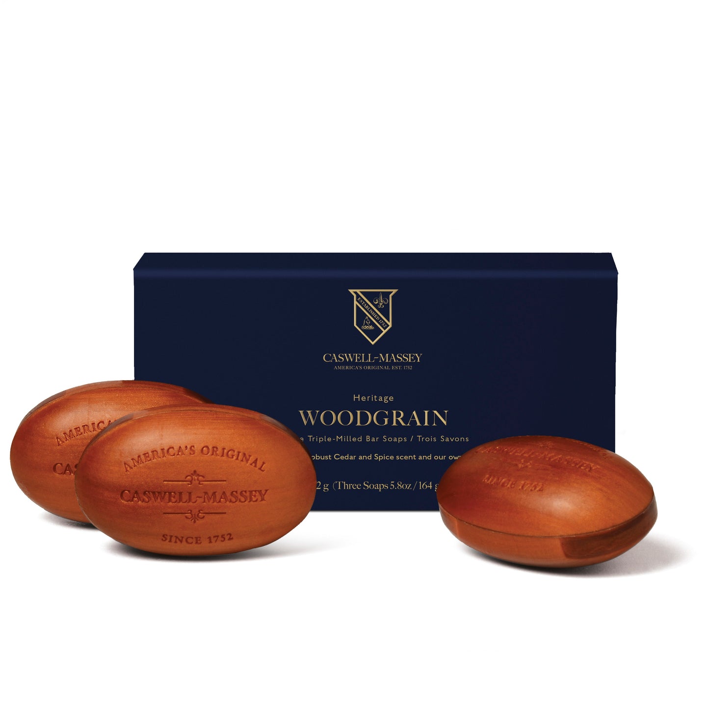 Woodgrain Sandalwood Bar Soap Bar Soap Caswell-Massey® 3-Soap Set