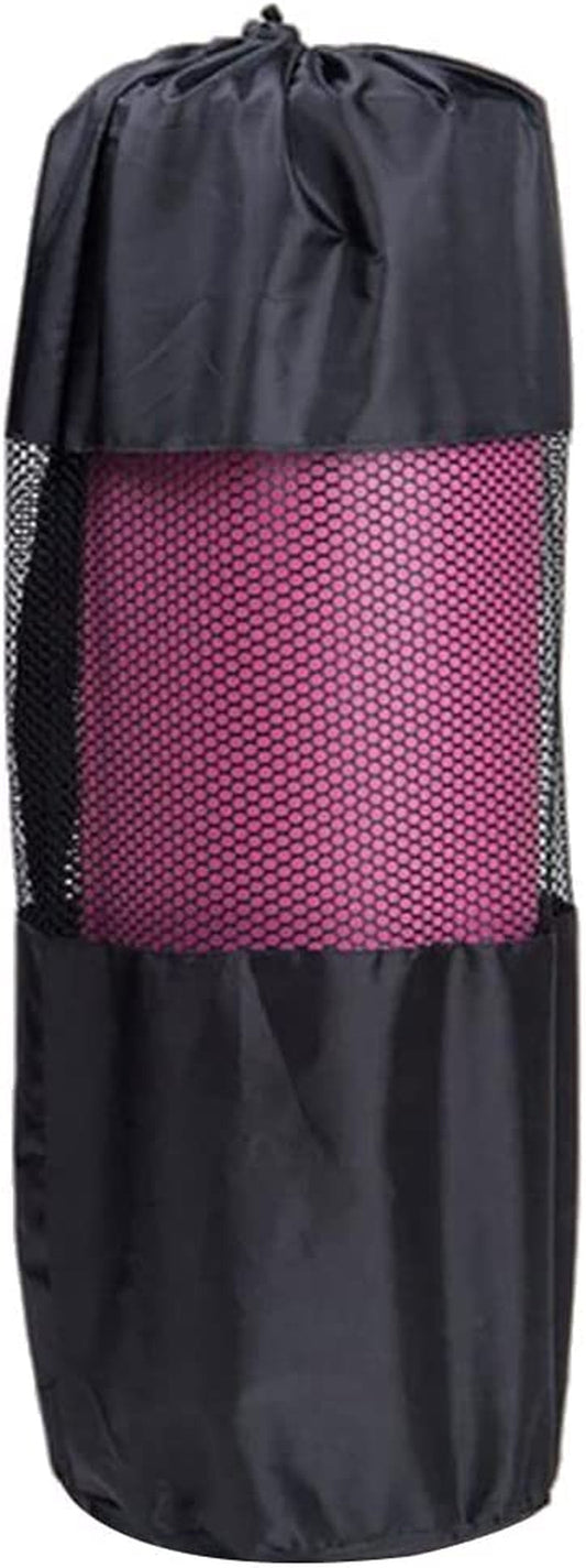 Roadoor Yoga Mat Bag for 1/2Inch Yoga Mat, Gym Fitness Yoga Blanket Carrying Drawstring Pouch Mesh Net with Adjustable Strap