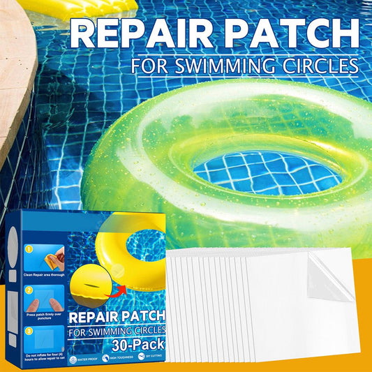 JOKAPY 30Pcs Repair Patches 2.4 X 2.4 Inch Repair Stickers Waterproof Transparent Swimming Rings Patches Kit for Inflatable Boats Air Bed Raft Kayak