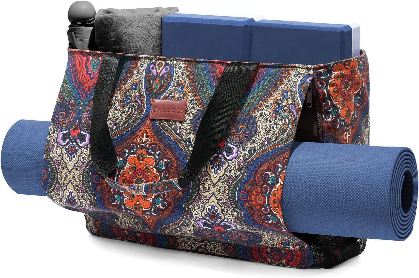 Ewedoos Yoga Bag Large Yoga Mat Bag Gym Duffle Bag Sports Tote Bag and Carriers Fits All Your Stuff for Yoga Travel Gym