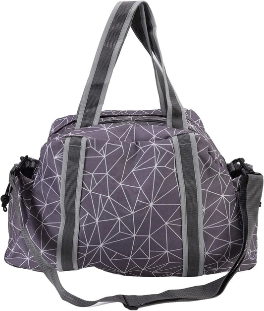 Natudeco Yoga Tote Bag Sports Gym Bag Fitness Tote Oxford Cloth Yoga Mat Bag Large Capacity 600D with Zipper Side Pockets Gym Beach Travel Camping